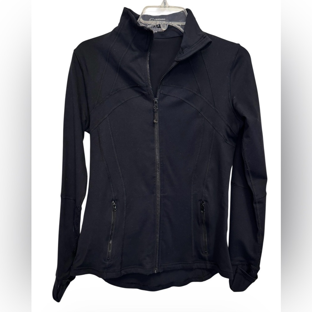 Active Queens Women's Black Vented Fitted Track Jacket Medium